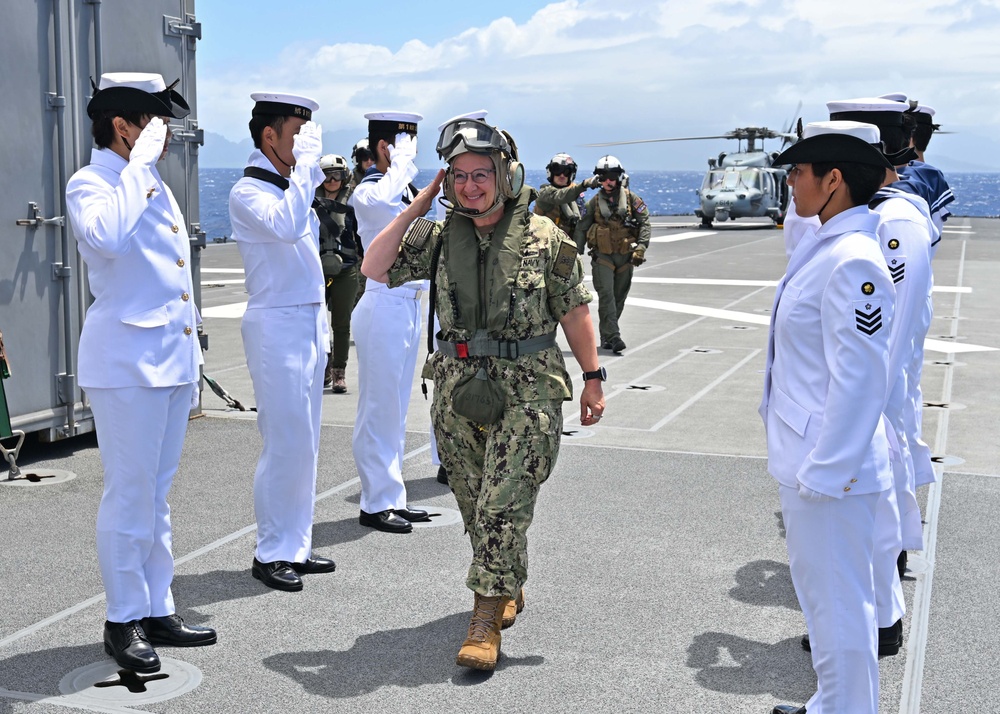 CNO visits JS Kunisaki during RIMPAC 2024