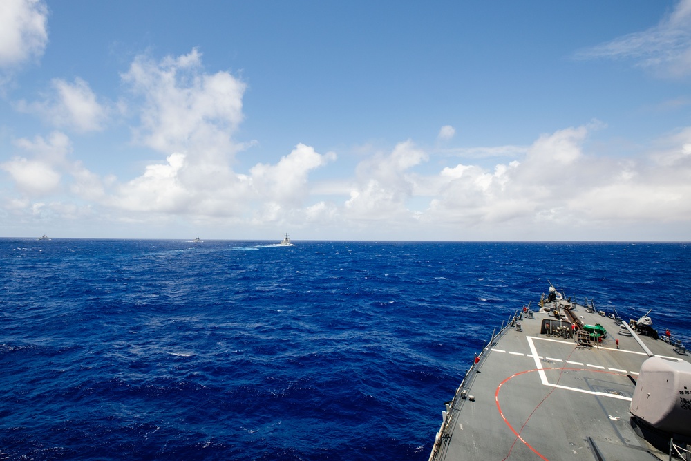 USS Fitzgerald Transits in Formation with Partner Nations