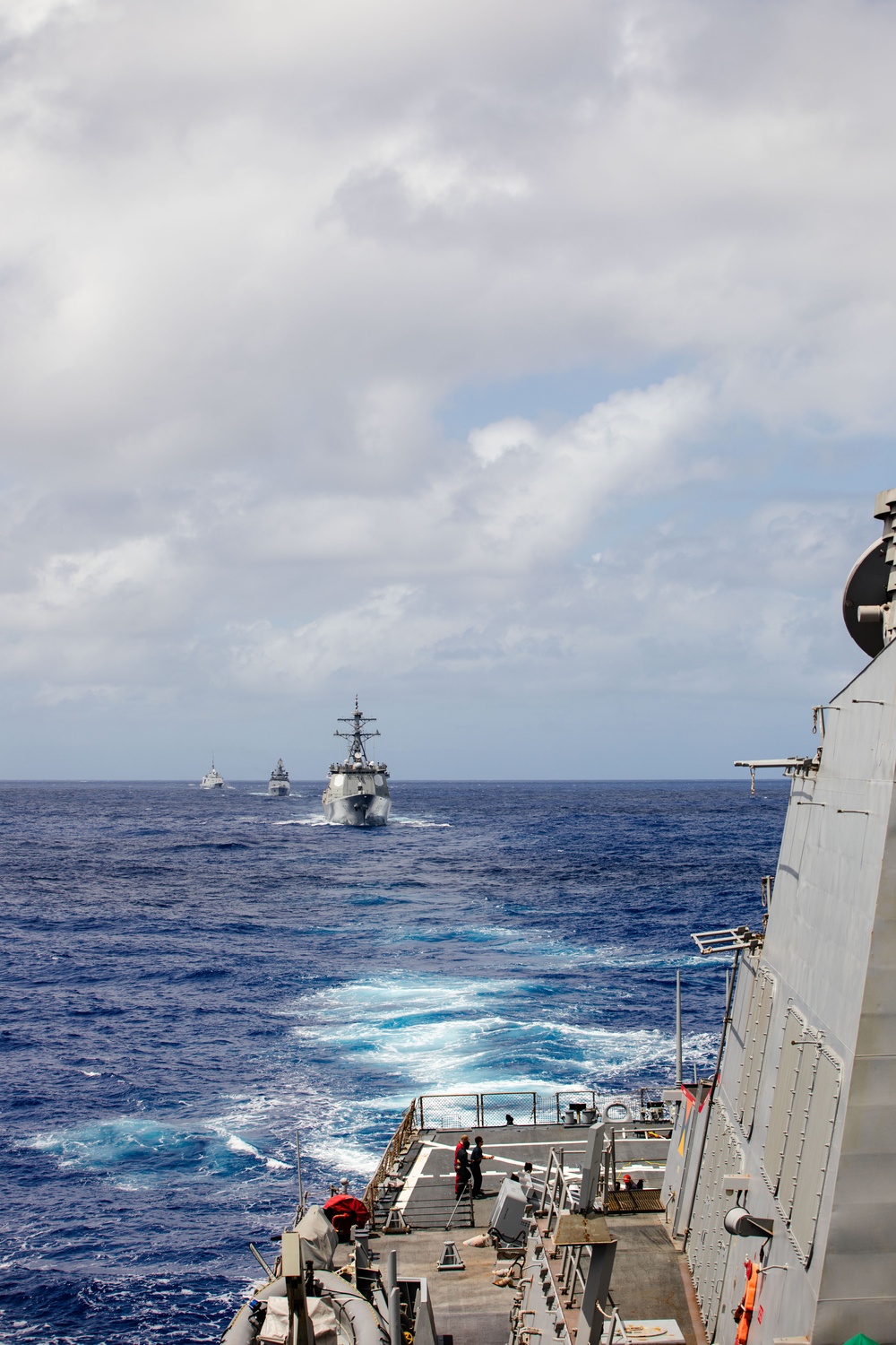 USS Fitzgerald sails with partners during RIMPAC 2024