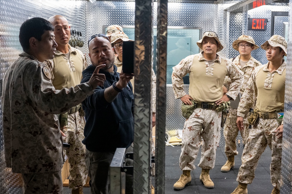 U.S, and Japanese Self Defense Forces Service Members Train Together at Camp Lemonnier