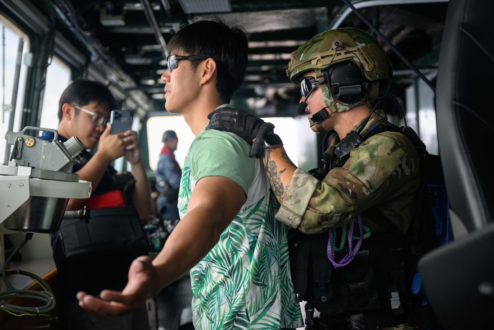 USS Gridley, Partner Nations Hold VBSS Drill During RIMPAC 2024