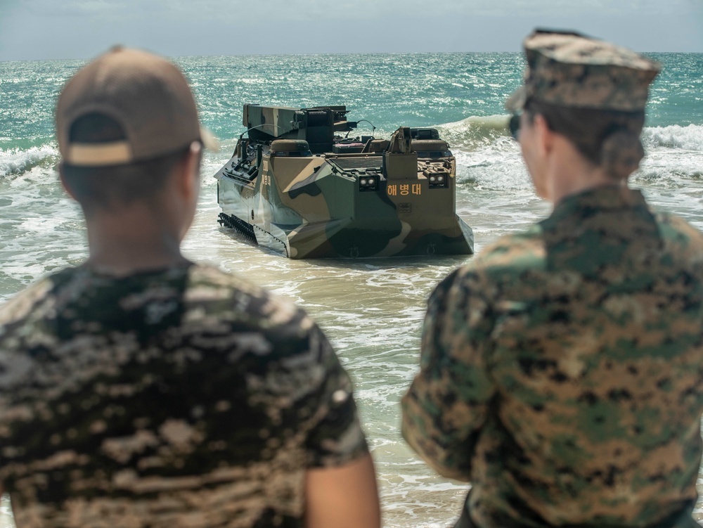 Mexico, ROK marines conduct functions checks on AAVs during RIMPAC 2024