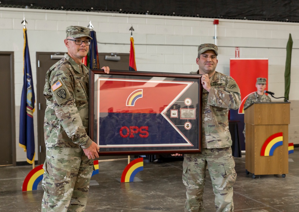 42nd Infantry Division companies deactivate, stand up during casing, uncasing ceremony