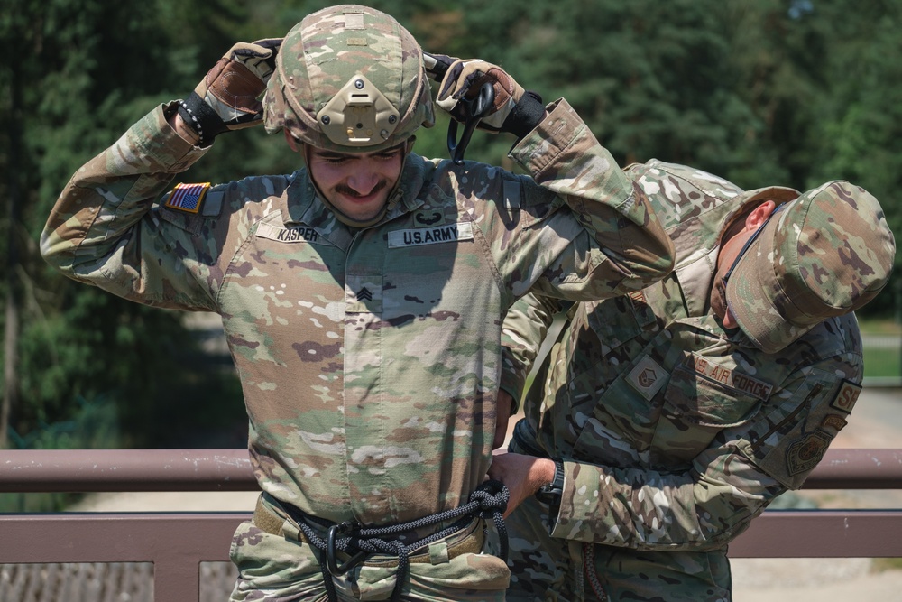 U.S. Airmen, U.S. Reserve Soldiers Complete Rappel Training in Germany