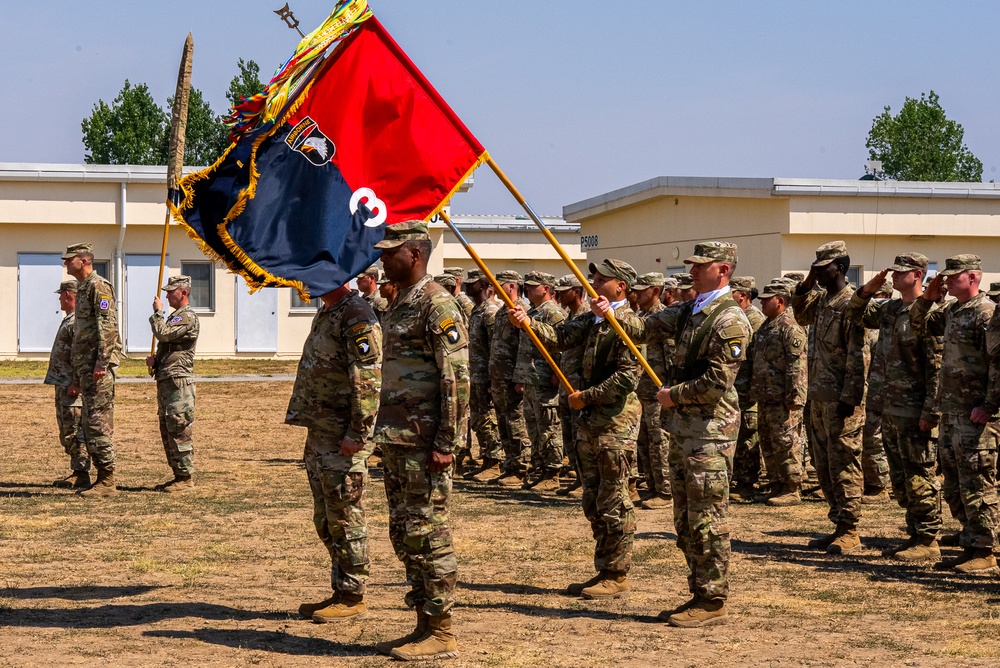 3rd Brigade Combat Team, 101st Airborne Division (Air Assault) transfers authority to 3rd Brigade Combat Team, 10th Mountain Division at Mihail Kogalniceanu Air Base