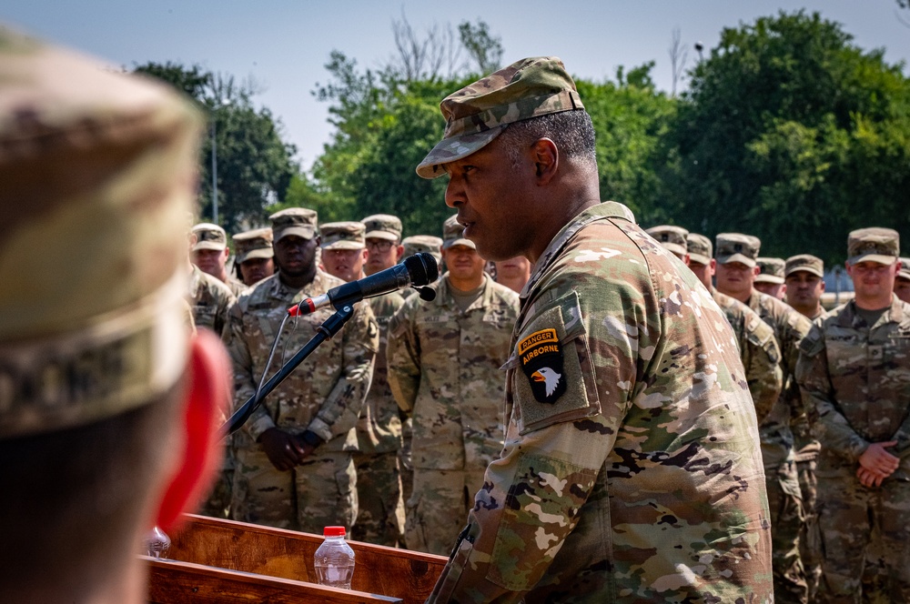 3rd Brigade Combat Team, 101st Airborne Division (Air Assault) transfers authority to 3rd Brigade Combat Team, 10th Mountain Division at Mihail Kogalniceanu Air Base