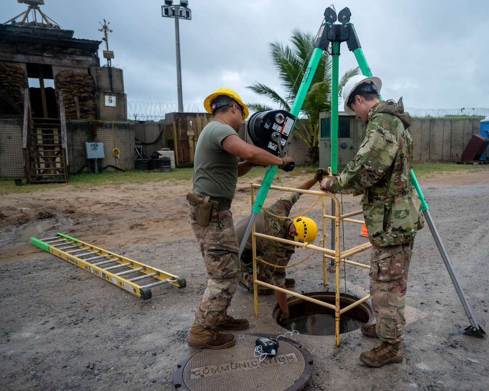 475th EABS maintains confined space communication