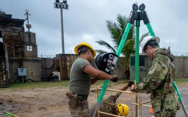 475th EABS maintains confined space communication