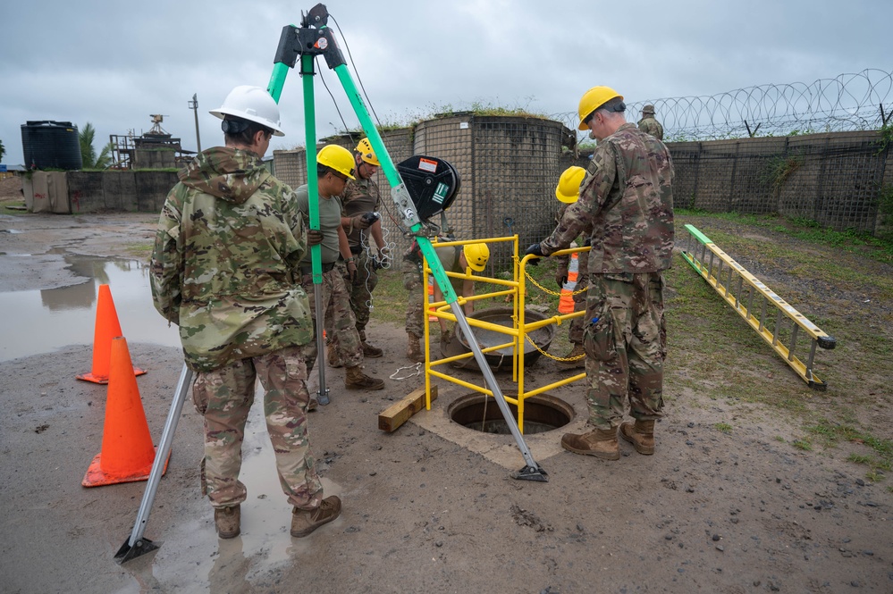 475th EABS maintains confined space communication