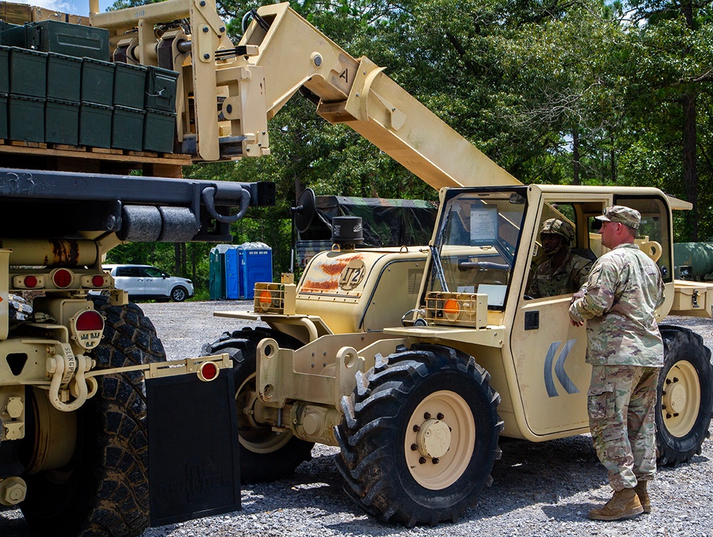 Florida Guard Soldiers prepare ammunition for major training exercise