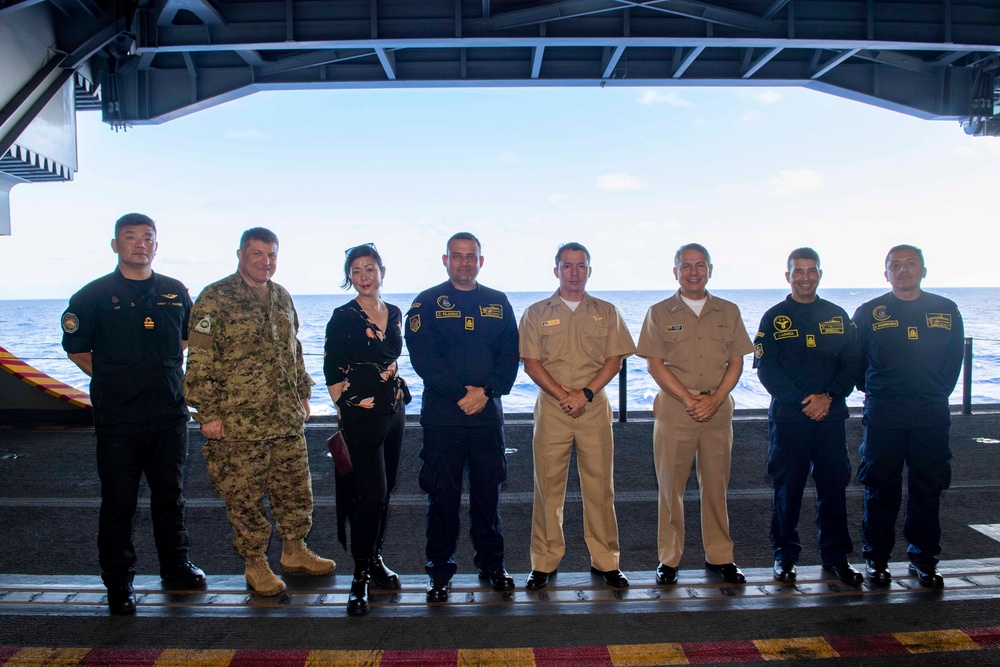 USS Carl Vinson hosts Colombian, Canadian visitors during RIMPAC 2024