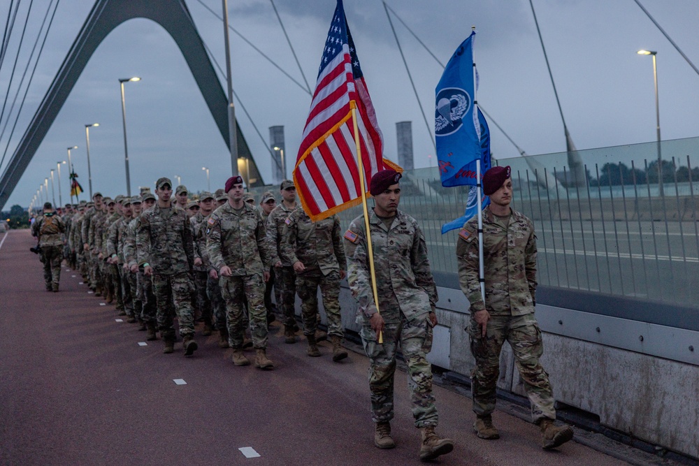 U.S. Soldiers Participate in Sunset March