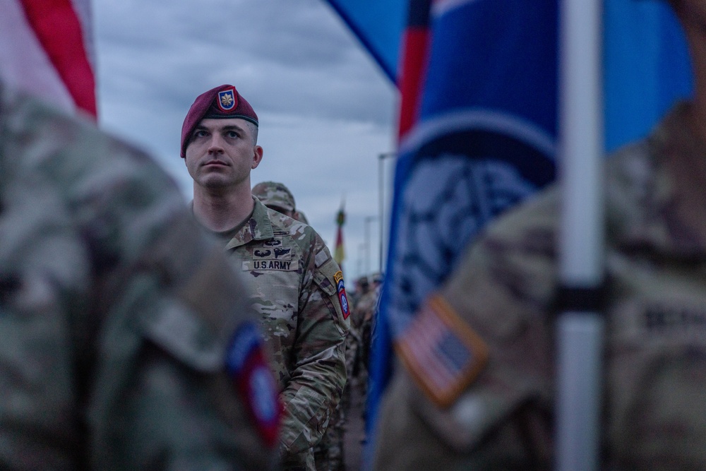 U.S. Soldiers Participate in Sunset March