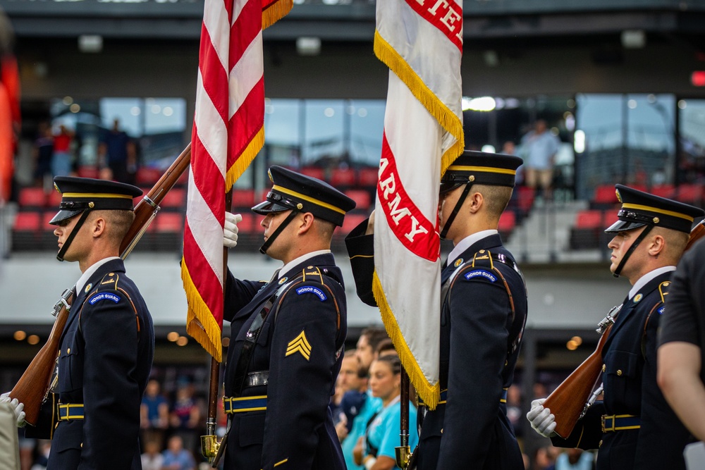 Continental Color Guard Performs at Audi Field, July 12, 2024