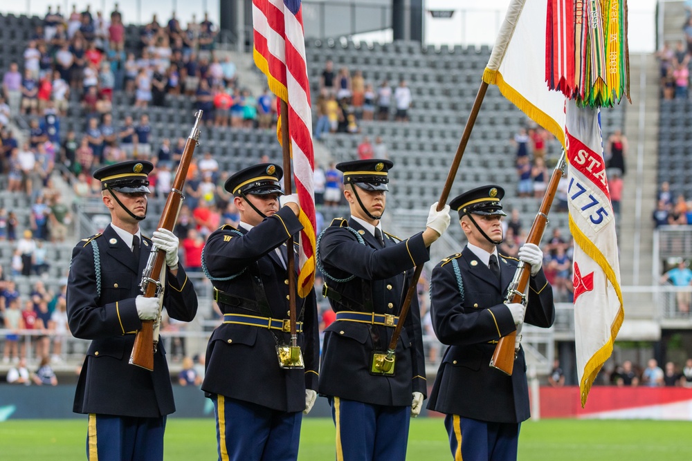 Continental Color Guard Performs at Audi Field, July 12, 2024