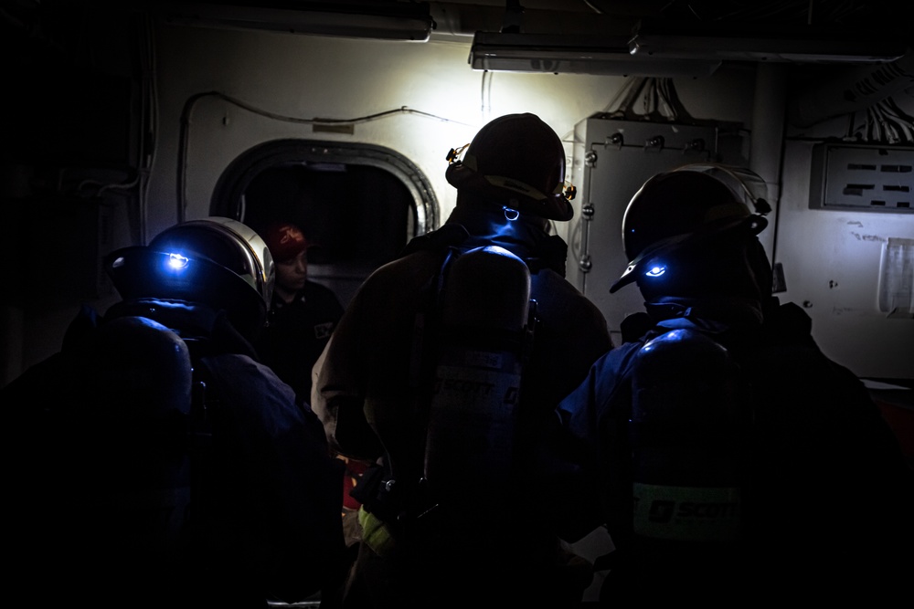 Nimitz Sailors Participate In A General Quarters Drill