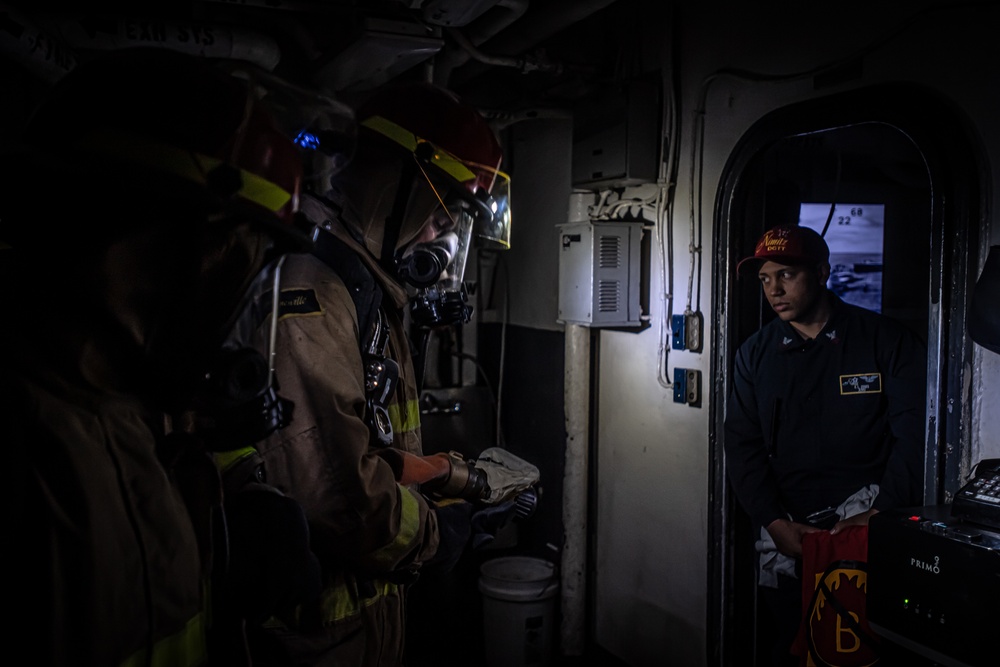 Nimitz Sailors Participate In A General Quarters Drill