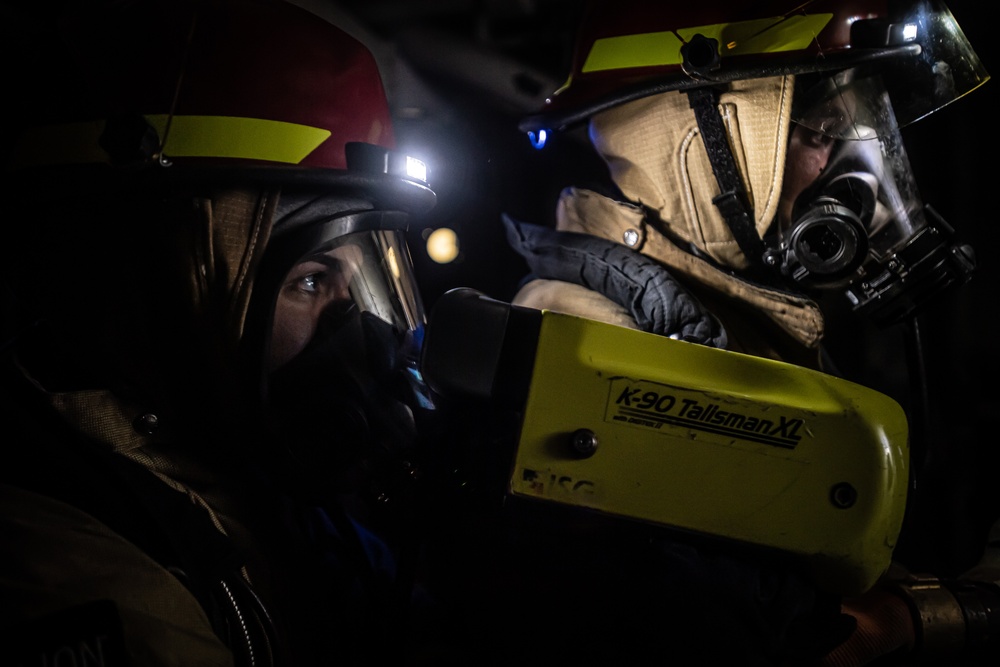 Nimitz Sailors Participate In A General Quarters Drill