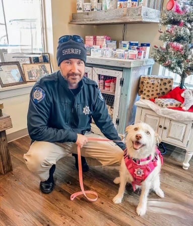 Reserve Citizen Airman, rescue dog bring joy to communty