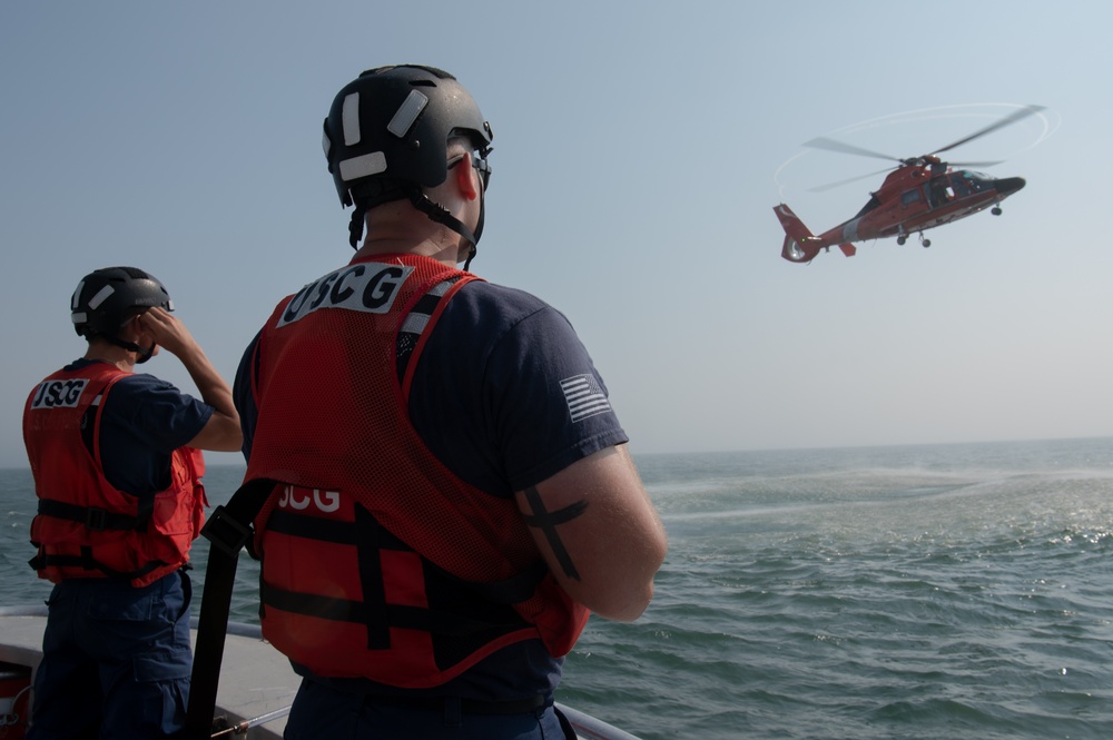 U.S. Coast Guard Station Barnegat Light helicopter operations with Air Station Atlantic City