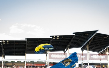Navy Parachute Team Kicks off MLS Match in Colorado
