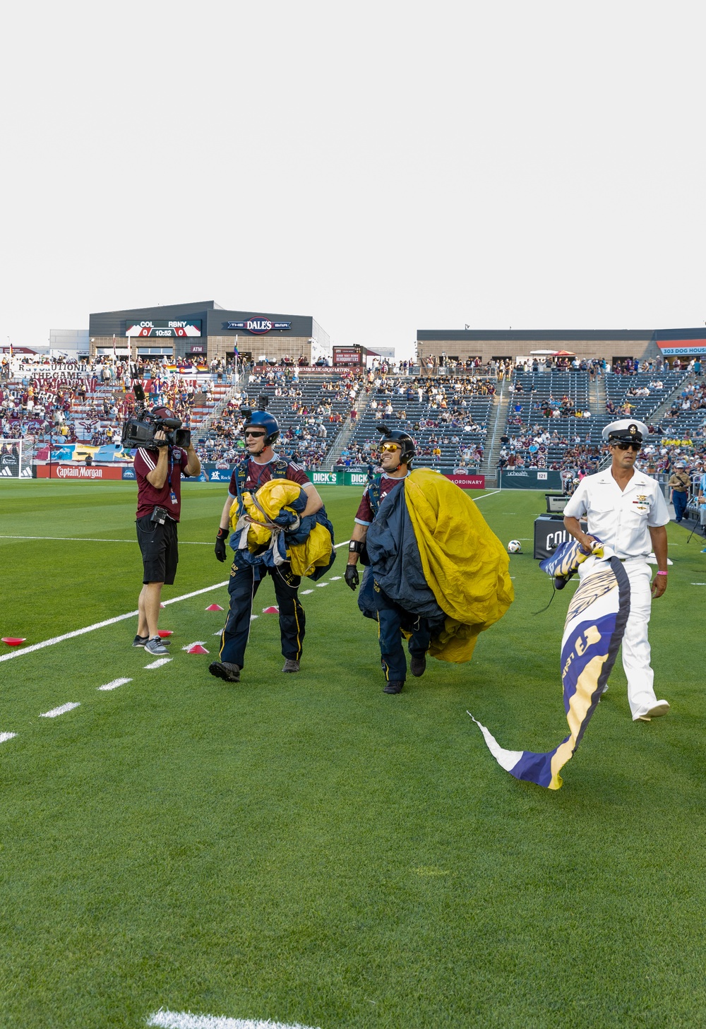 Navy Parachute Team Kicks off MLS Match in Colorado