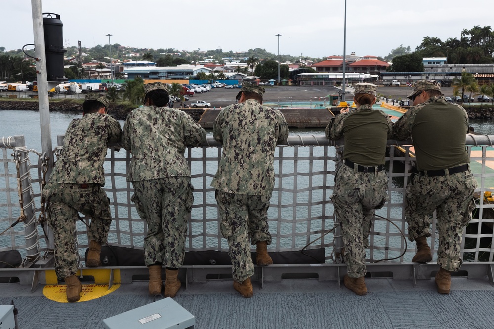 USNS Burlington arrives in Costa Rica for Continuing Promise 2024