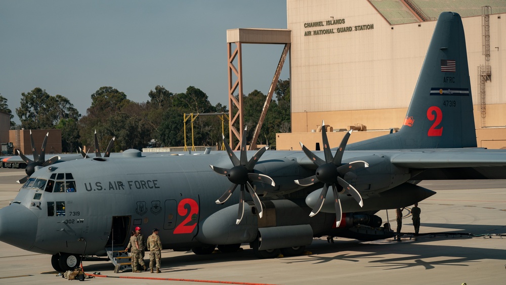 146th Airlift Wing Hosts Aerial Fire Fighting Operations Supporting Wildland Fire Fighting Efforts in Southern California