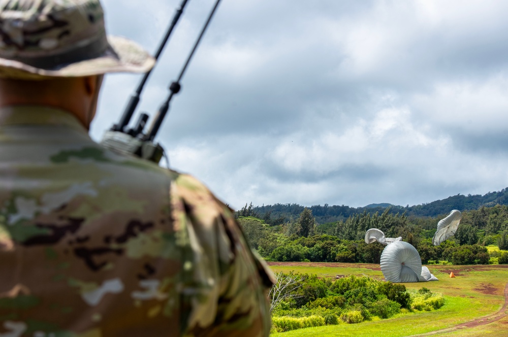 204th and 535th Airlift Squadrons Conduct Airdrop Training