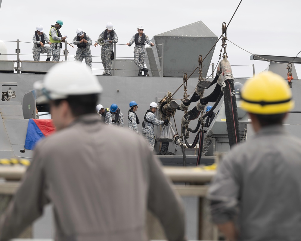 Replenishment At Sea with RSS Stalwart