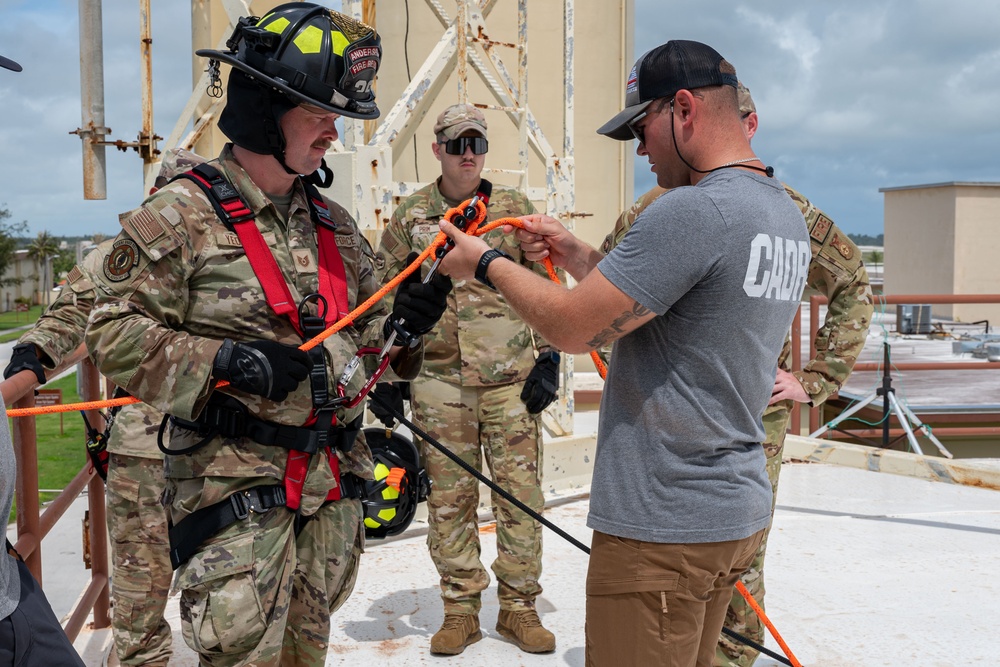 36 CES firefighters, 554 REDHORSE fire cadre host rescue technician training