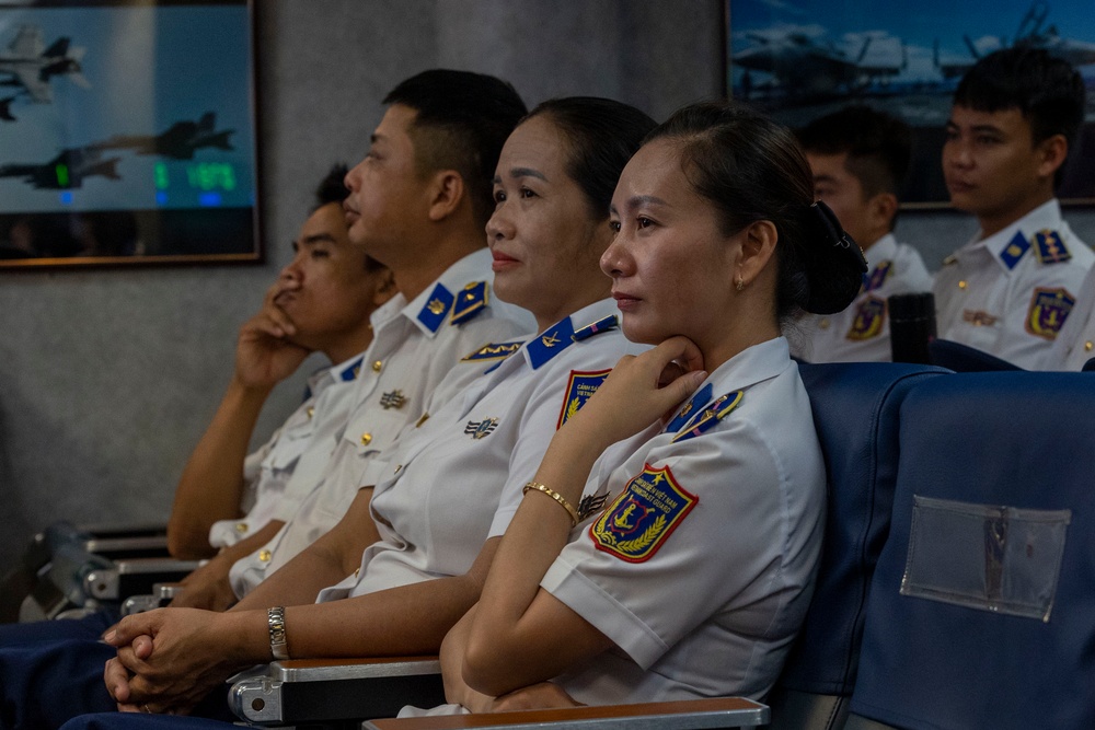 Women Peace and Security discussion aboard USS Blue Ridge