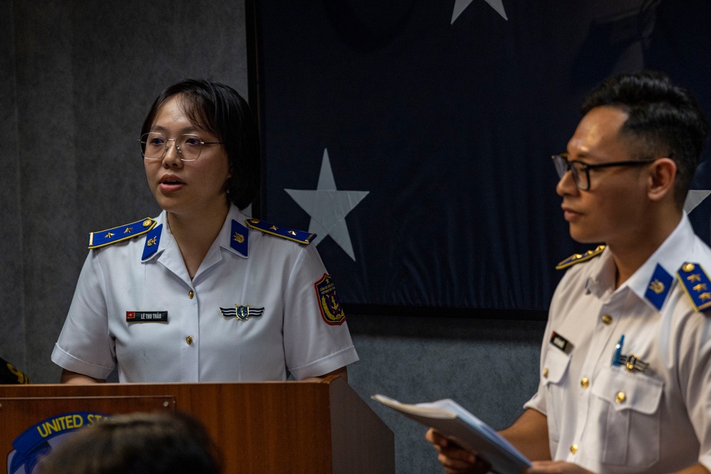 Women Peace and Security discussion aboard USS Blue Ridge