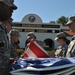 Soldiers folding flag