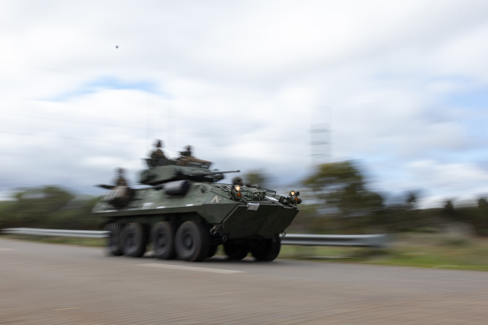 U.S. Marines with 1st LAR Bn. prepare weapon systems for Exercise Predator’s Run 24