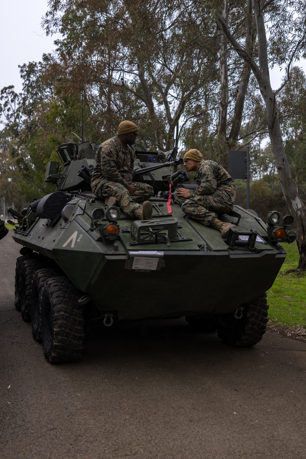 U.S. Marines with 1st LAR Bn. prepare weapon systems for Exercise Predator’s Run 24