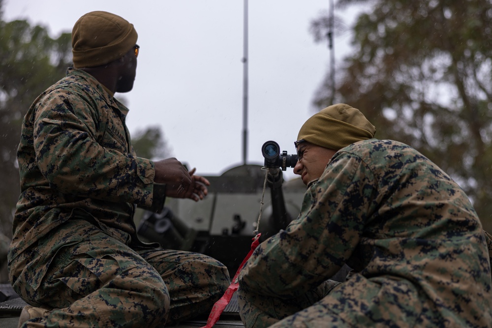 U.S. Marines with 1st LAR Bn. prepare weapon systems for Exercise Predator’s Run 24