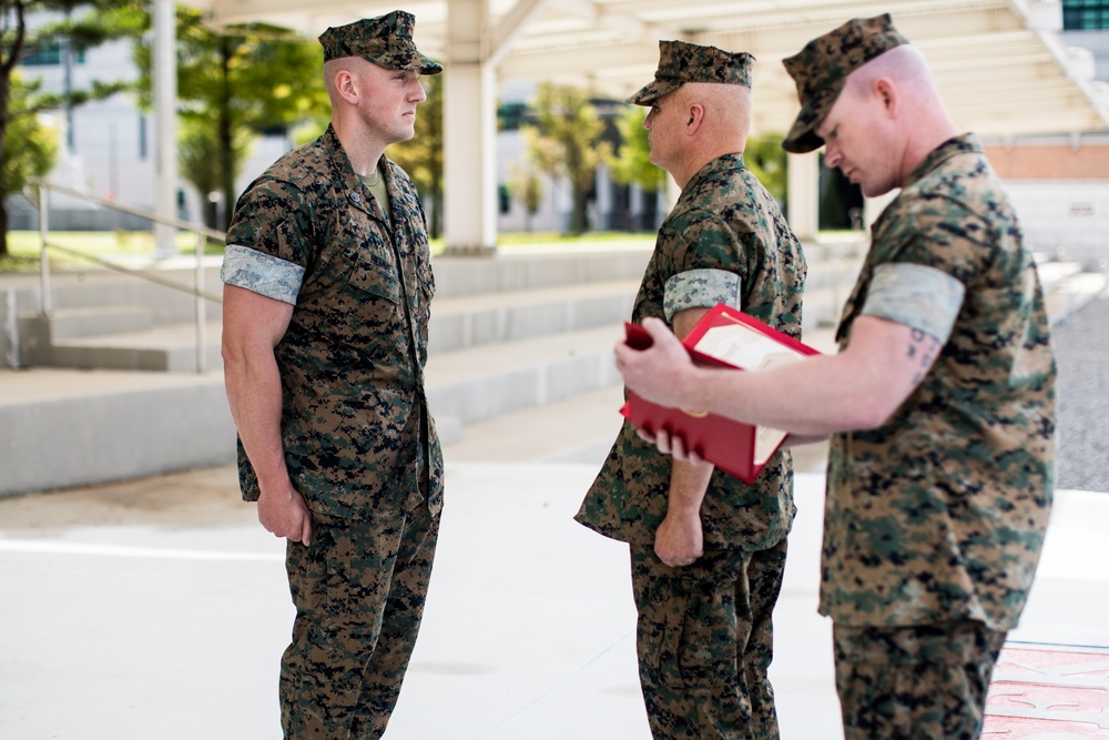 MARFORK Reenlistment and Award Ceremony