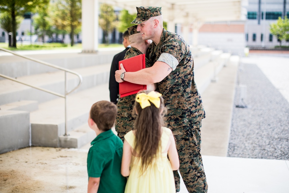 MARFORK Reenlistment and Award Ceremony