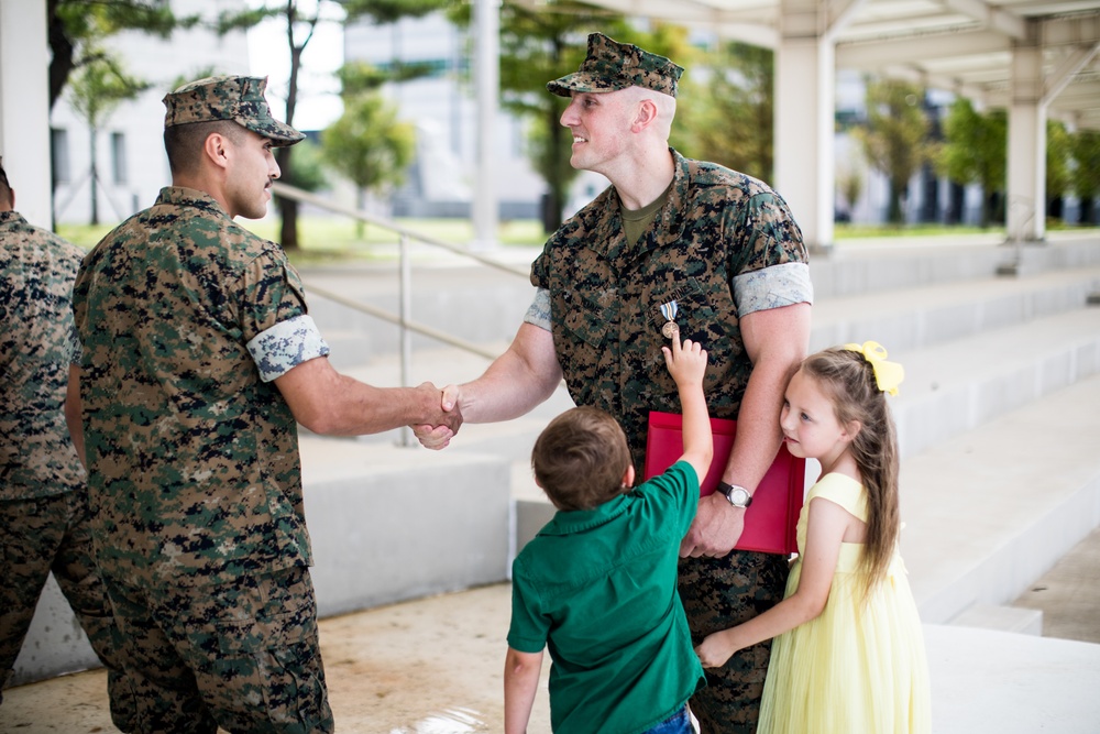 MARFORK Reenlistment and Award Ceremony