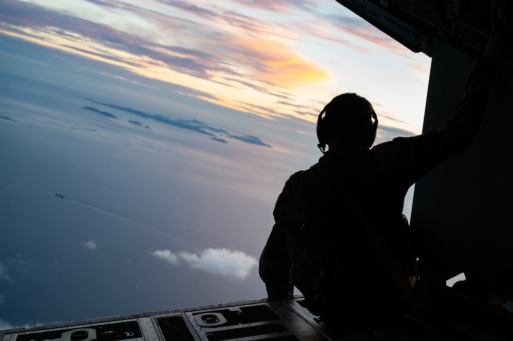 Kadena conducts sunset paradrop training