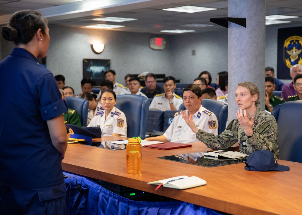 Service Members from the U.S. Navy, U.S. Coast Guard, and Vietnam Coast Guard Participate in WPS in Maritime Defense Subject Matter Expert Exchanges