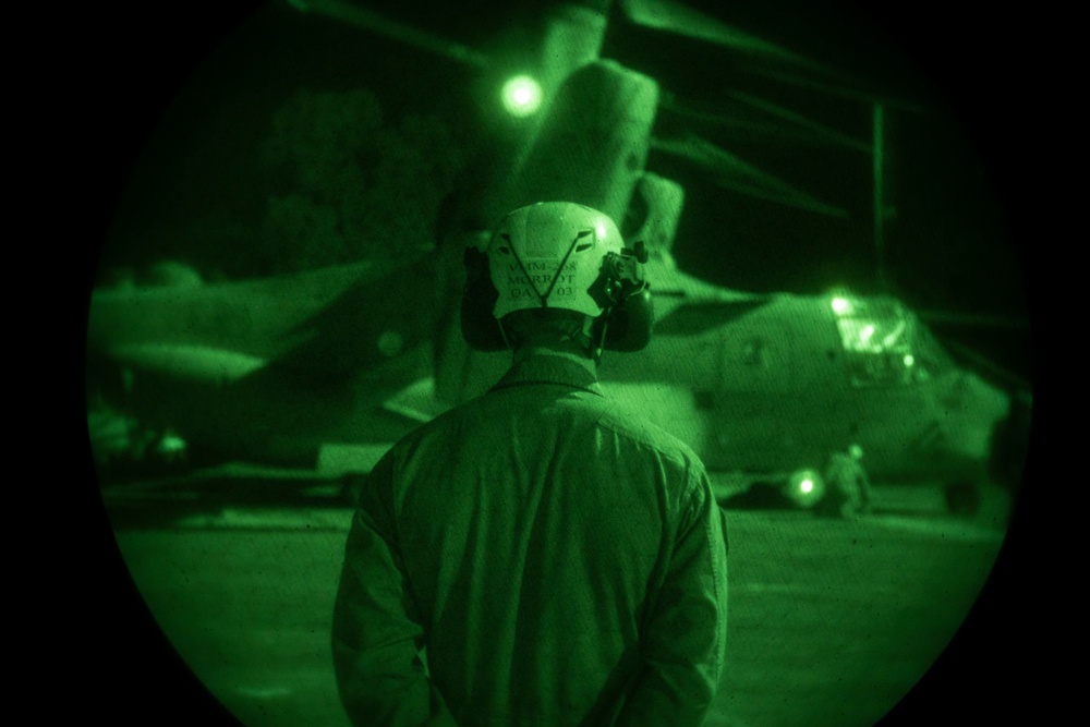 MRF-D 24.3 Marines conduct aerial command and control from MV-22B Osprey during Exercise Predator’s Run 24