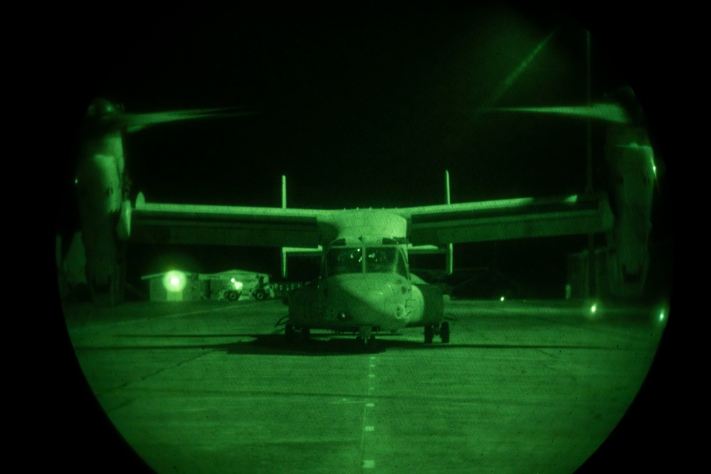 MRF-D 24.3 Marines conduct aerial command and control from MV-22B Osprey during Exercise Predator’s Run 24