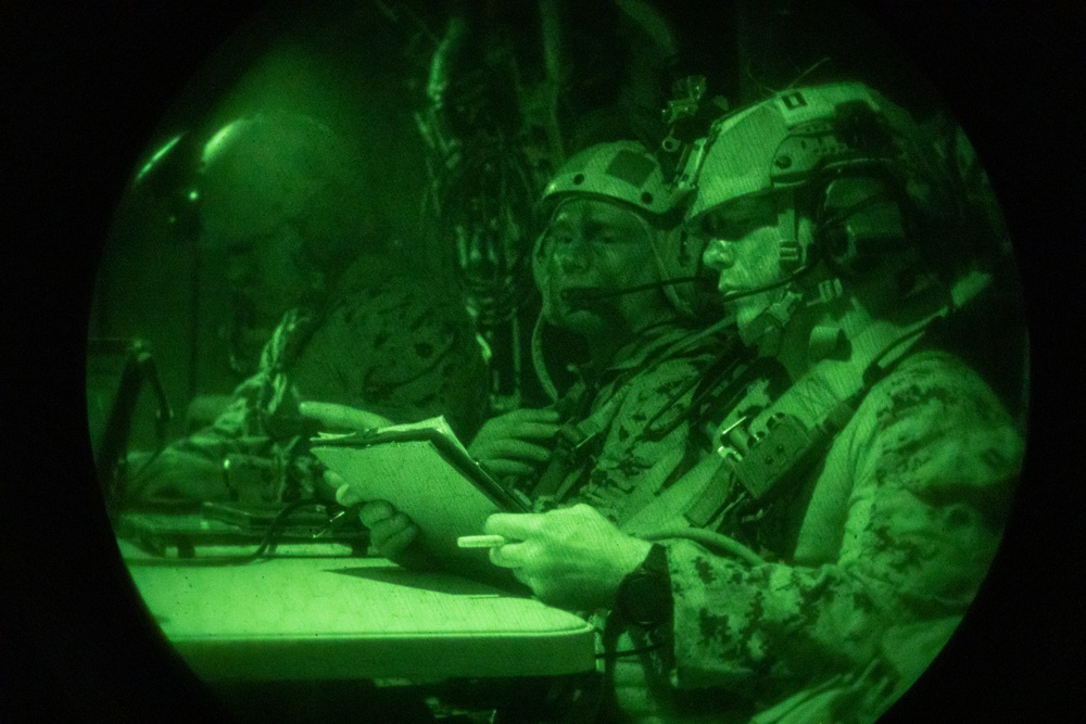 MRF-D 24.3 Marines conduct aerial command and control from MV-22B Osprey during Exercise Predator’s Run 24