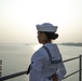 Sailors Man the Rails Aboard USS Blue Ridge in Port Klang, Malaysia