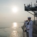 Sailors Man the Rails Aboard USS Blue Ridge in Port Klang, Malaysia