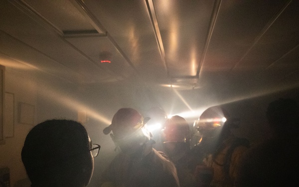 USS Lewis B. Puller conducts damage control drills