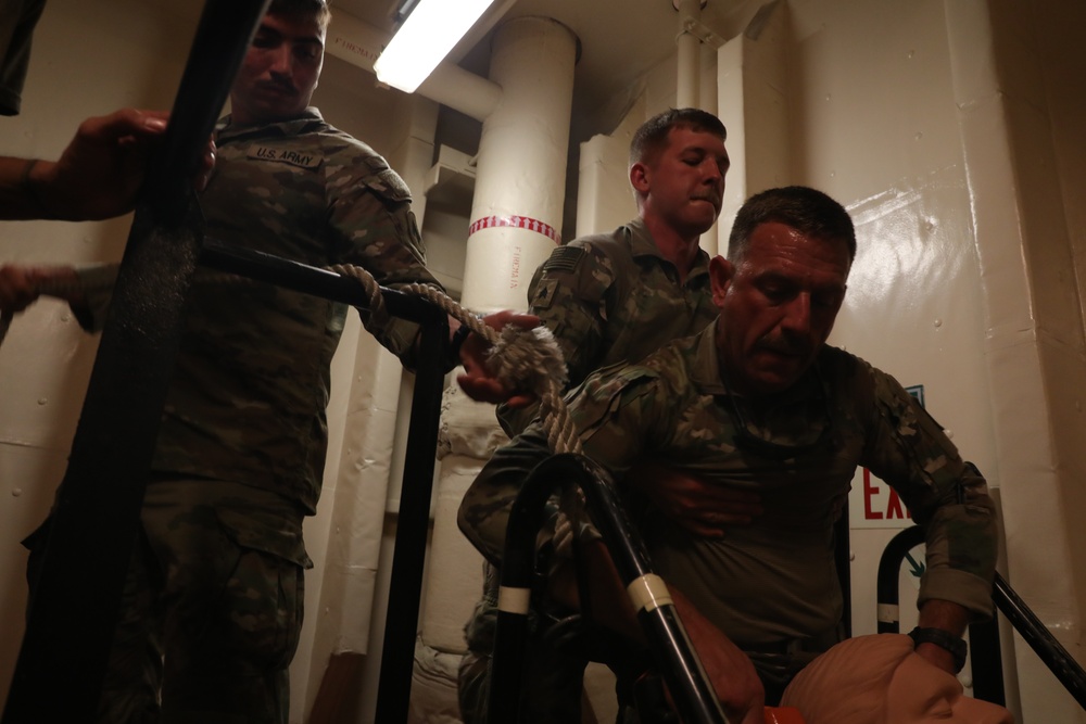 USS Lewis B. Puller Conducts Damage Control/Medical Training in U.S. 5th Fleet AOO