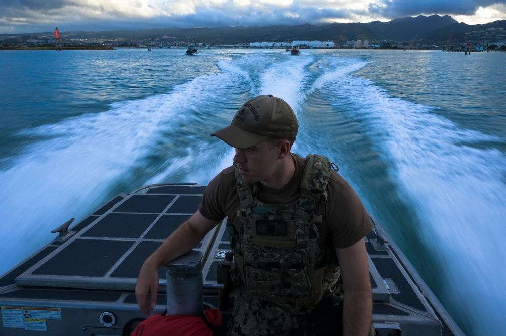 U.S. Coast Guard Port Security practice secuity escort